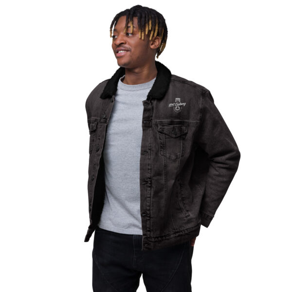 black man in a jacket side-view pose